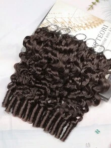 Boho Braids 100%真人发钩编发，缅甸卷发，奇迹结钩编发，羽毛线波西米亚风钩编辫子，真人发沙龙丝滑无痕隐形细软发质女性专用微型预环钩编真人发接发 - S4 - 查看 6