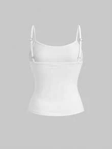 ROMWE Grunge Punk Áo hai dây nữ kiểu dáng thường ngày đa năng in hình súng - trắng - Xem 2