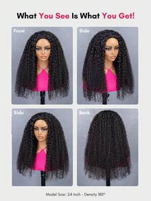 QUICK WEAR 9AM HAIR 即戴即用半假发，凌乱卷发，灵活贴合，三合一半假发，带抽绳，自然发际线，无缝设计，新手友好，即戴即用，无需胶水，真人发假发，预先拔毛发际线，180% 密度，16-28 英寸常规尺寸，未经加工的原生发，Y2K 真人发假发，礼物，发饰，100% 真人发假发，真人发，无蕾丝假发，度假氛围，活力能量，旅行必备，假日装扮，日常使用，快速发货，女士度假旅行首选 - SNatural - 查看 4