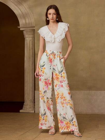 MOTF PREMIUM WOMEN'S LINEN PRINTED PANTS, SPRING/SUMMER