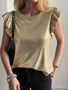 Livesso Áo thun nữ - Màu be - Xem 4