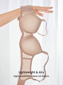 LUVLETTE Dream Curve Air Full Coverage Airy Breathable Sheer Light Brown Mesh Spacer Cup Women Bra - Brown - View 8