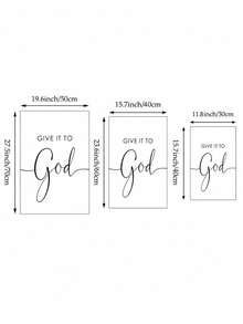 1PC 3PCS GIVE IT TO GOD AND GO TO SLEEP PRINT CANVAS PAINTINGS INSPIRATIONAL QUOTE POSTER RELIGIOUS CHRISTIAN WALL ART RELAXING TRUST SLEEP REMINDER BEDROOM HOME DECOR UNFRAMED - Multicolor - View 12