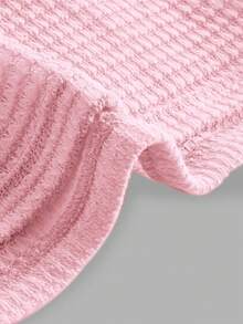 Sweetra Top corto con capucha de unicolor talla grande - Rosa - Ver 6