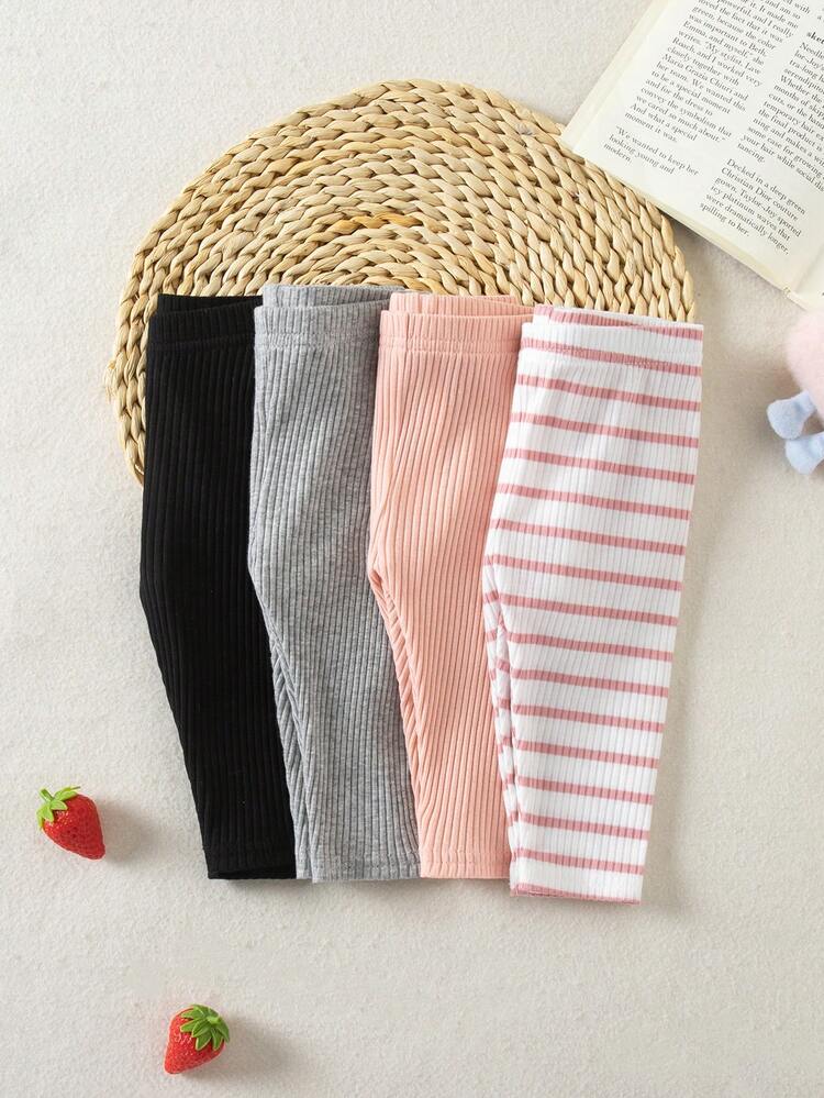 4 chiếc quần legging thời trang thường ngày có chun co giãn cho bé gái. - Nhiều màu - Xem 2