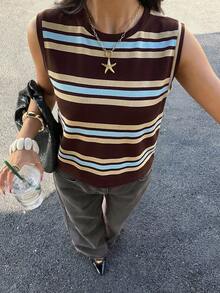 Siren Gaze 女士休闲条纹背心 - 彩色 - 查看 6