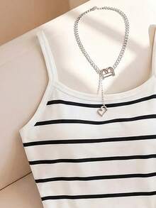 Resyla Đầm kẻ sọc nữ giản dị, tươi mát, gợi cảm, thích hợp cho mùa xuân và mùa hè. - Nhiều màu - Xem 3