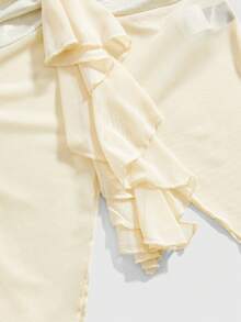 ROMWE Fairycore Summer Ocean Shell Decor Asymmetrical Hem Women Camisole - White - View 3