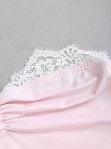 Sweetra 新款夏季休闲度假装扮 时尚Y2K修身性感开衩日常休闲百搭女式上衣 - 粉色 - 查看 4