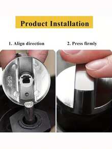 4件装 6MM/8MM 燃气灶旋钮 银色炉灶旋钮 通用燃气灶旋钮 金属燃气灶开关 适用于厨房灶具 燃气灶烤箱灶台 - 銀色 - 查看 5