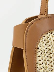 SHECARRY Tas Tangan Wanita, Tas Tangan Elegan dan Mewah untuk Liburan, Perjalanan Kerja, Kapasitas Besar, Tali Bahu yang Dapat Diatur, Hiasan Logam - Kuning - View 8