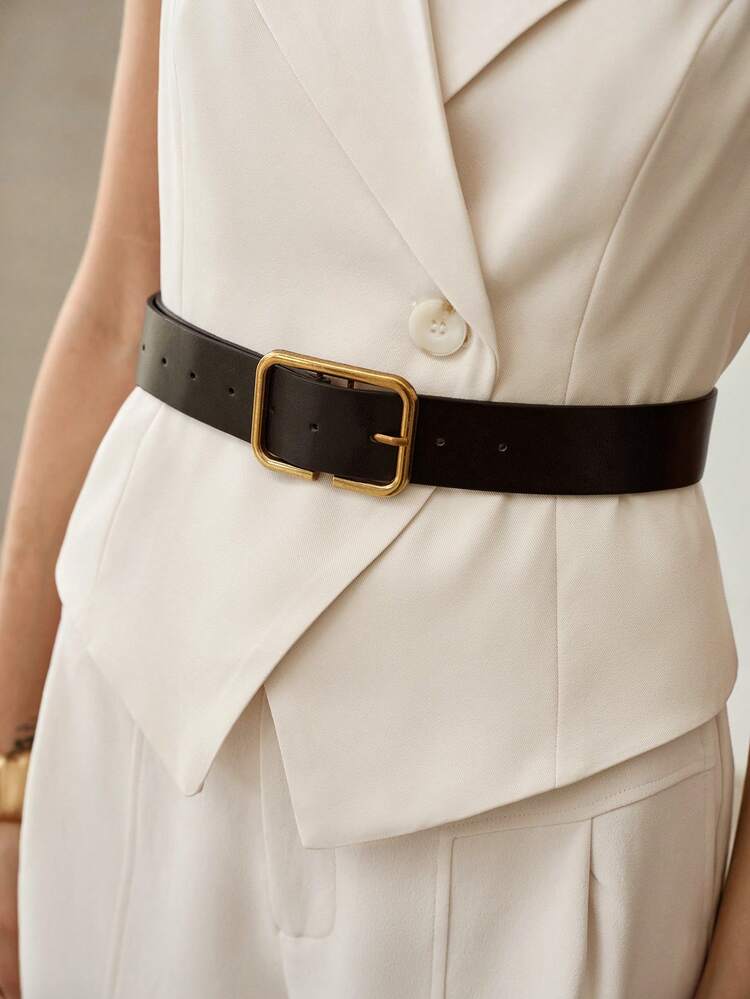 WOMEN'S WRAP BELT SUIT BLAZER, COMMUTER FRIENDLY