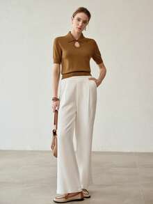 MOTF PREMIUM Top de punto con corte slim fit - Camel - Ver 4