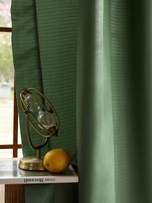 1pc Plain Voile Ruffle Edge Curtain, Nordic Luxury Solid Semi-Sheer Lightweight Soft Ruffle Edge Curtain, Suitable For Living Room, Bedroom, Party, Holiday, Home Decor - Green - View 9