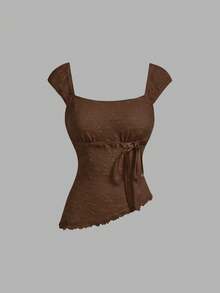 MOD 3 piezas Tops de tirantes y camisetas de mujer - Marrón 2 - Ver 3