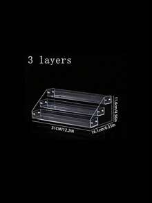 1PC New Style Transparent Tiered Perfume Storage & Display Stand, Cosmetic & Toy Organization Rack,For Holiday Beach, Bathroom Collection, Bedroom Collection, Large Capacity - Clear - View 15