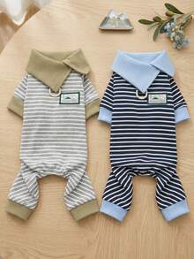 PETSIN 狗狗服装、猫咪服装、小型动物服装、春夏新品、猫咪服装、休闲服装、居家狗狗服装、小型动物连体衣 - 彩色 - 查看 4