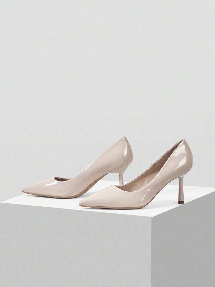 VINTAGE BASIC FASHION COMMUTE EVENING PARTY ENCORE COLOR EXQUISITE METAL BUCKLE POINTED TOE STILETTO HIGH HEEL PUMPS