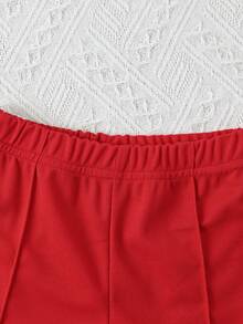 Bộ 2 món áo thun polo và quần short phong cách tối giản cho bé trai sơ sinh và chập chững, họa tiết sọc đỏ trắng, trang phục mùa hè thường ngày đi biển, dự tiệc và dạo phố - Đỏ - Xem 6