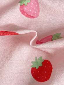 SHEIN 3pcs Baby Girls' Sweet Cherry Print Round Neck Short Sleeve Romper Set, Suitable For Casual Daily Wear, Spring/Summer - Multicolor - View 4