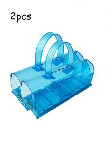 SHEIN 1 件装人性化捕鼠器 - 致命捕鼠器，适合室内外使用，宠物友好型，适用于狗和猫，蓝色塑料制成 - 多色 - 查看 11