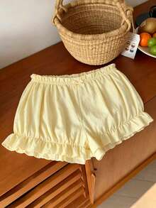 Sweetra Quần Harem dáng ôm, thanh lịch, gợi cảm, đa năng, thoải mái, thích hợp cho kỳ nghỉ hè, thiết kế mới mùa xuân/hè. - Màu vàng - Xem 1