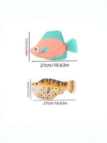 Joivida Funny Novelty Large Capacity Fish Shape Pencil Case Pen Bag, Cute Sea Animal Stationery Organizer Pouch For Students, Multi-Purpose Storage Decor Gift - Multicolor - View 4