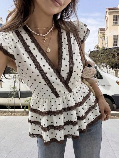 Elyressa Ladies Weave Elegant Commuting Summer Shirts