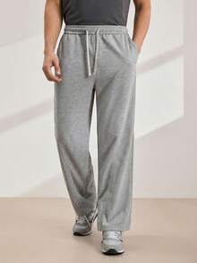 Driftmere Men's Loose Drawstring Waist Sweatpants With Slant Pockets,Lightweight / Breathable / Stretch/Comfortable,Joggers / Track Pants / Sweatpants/Sports - Light Grey - View 7