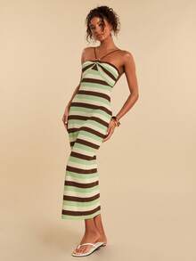 Travachic 2026 New Pastal Knitted Bodycon Dress,Casual Sexy Autumn Vacation Outfits For Women,Boho Chic Woven Beach Golf Holiday Festival,Country Concert Outfit - Multicolor - View 3