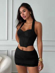 Slaydiva Lễ hội âm nhạc Xuân Hè mới Ngày lễ tình nhân Lễ Phục sinh Đám cưới Kỳ nghỉ hè Kỳ nghỉ biển Thường ngày Thanh lịch Trang phục đi làm hàng ngày Trang phục công sở Kỳ nghỉ Tiệc tùng Du thuyền Phong cách cơ bản Phong cách phổ biến Hẹn hò hàng ngày Phong cách Y2K Gợi cảm Cổ áo hình trái tim Không dây Áo ngực hở ngực Cổ chữ V Lưng hở Thêu xương cá Áo tank top đen Trang trí Áo lót Áo tank top nữ - Z - màu đen - Xem 8