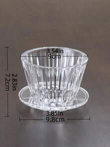 Embudo de café, filtro de café, taza de filtro de café de papel, filtro de café acrílico, accesorio esencial para café preparado a mano - Transparente - Ver 7