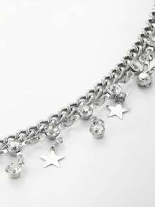 1 chiếc dây đeo eo đính đá lấp lấp lánh gợi cảm dành cho nữ. - Bạc - Xem 5