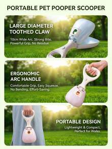 PETSIN 1PC Portable Pet Waste Bag Dispenser For Outdoor Walking. Give Away One Roll Of Random Patterned Pocket Tissues - Multicolor - View 3