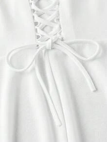 SHEIN MOD Women's Vintage Fishbone Sleeveless Dress,White,Summer,Elegant,Wedding Guest,Evening Gown,Formal Ball Gown,Renaissance Retro Homecoming Dress - White - View 4