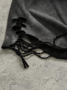 ROMWE MEN 男士圆领黑色无袖街头背心 - 黑色 - 查看 2