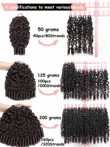 Boho Braids 100%真人发钩编发，缅甸卷发，奇迹结钩编发，羽毛线波西米亚风钩编辫子，真人发沙龙丝滑无痕隐形细软发质女性专用微型预环钩编真人发接发 - S2 - 查看 2