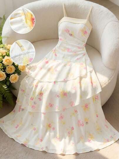 Airaco 优雅印花连衣裙，适合夏季度假