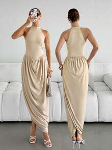 Siren Gaze White Summer Chic Sexy Brunch Golf Elegant Dress For Women Classy Elitara Outfits Casual Tween Clothing Skirts - Apricot - View 2