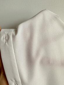 SHEIN EZwear 白色编织马术刺绣女士连体衣 - 白色 - 查看 10