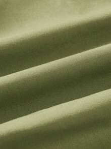 Maija Áo kiểu dáng rộng rãi, cổ buộc dây, hở lưng, vạt bèo nhún, phong cách thành thị dành cho nữ mùa thu. - xanh quân đội - Xem 13