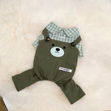 PETSIN 宠物服装、狗狗服装、猫咪服装、休闲连体衣、春夏新款小型动物连体衣、防滑扣连体服、宠物用品、休闲连体衣 - 彩色 - 查看 18