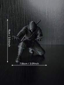 Zazumi 1 pièce Support de stylo en résine cool, décoration de bureau, support de crayon créatif, organisateur de papeterie pour la maison et le bureau, cadeau de Noël kawaii et esthétique, idées cadeaux de vacances indispensables - Ninja - Voir 4