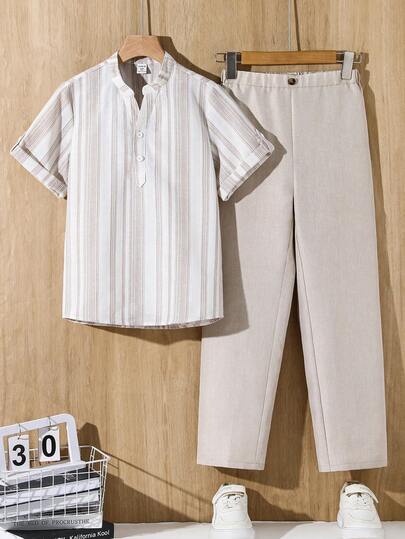 Súprava ležérneho trička a nohavíc s krátkym rukávom pre chlapca dospievajúceho veku