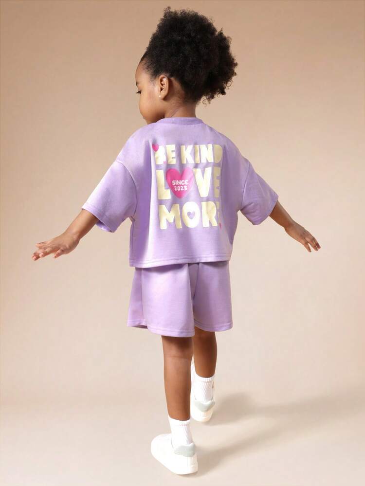 Graphic Oversized T-Shirt And Shorts Set