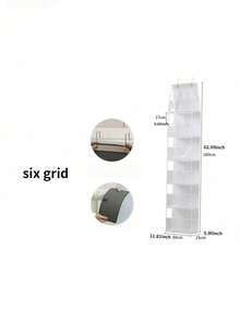 1pc/Hanging Storage Bag/Bag Organizer/Door Storage Bag, Transparent PVC Foldable Multi-Layer Sorting Box, With Hooks, Suitable For Closets, Laundry Rooms, Wardrobes, Bathrooms, Toys, Clothes, Playthings, Snacks, Cosmetics, Etc. Large Capacity Storage Bag/White - White - View 9