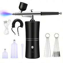 1 Set Of Portable  With Compressor Single Action Spray Gun For Nail Art Craft Cake Paint Gun Electric Acrylic Paint Spray Gun Painted Gun Model Coloring Model Spray Art  Set Tools - Multicolor - View 4