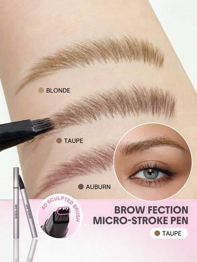 SHEGLAM Brow-Fection Micro-Stroke 리퀴드 아이브로우 펜-03 Taupe 브랜드 뷰티 메이크업 화장품 여성과 소녀를 위한 완벽한 여름 봄 이상적인 Y2K 화려한 패션 생일 어머니의 날 기프트 파티 준비 완료 최고 색상