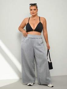 SHEIN CURVE+ Áo hai dây nữ màu đen cỡ lớn, áo vest hai dây cài phía trước, tiện lợi khi mặc vào và cởi ra. - màu đen - Xem 6