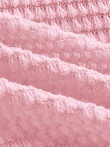 Sweetra Top corto con capucha de unicolor talla grande - Rosa - Ver 5